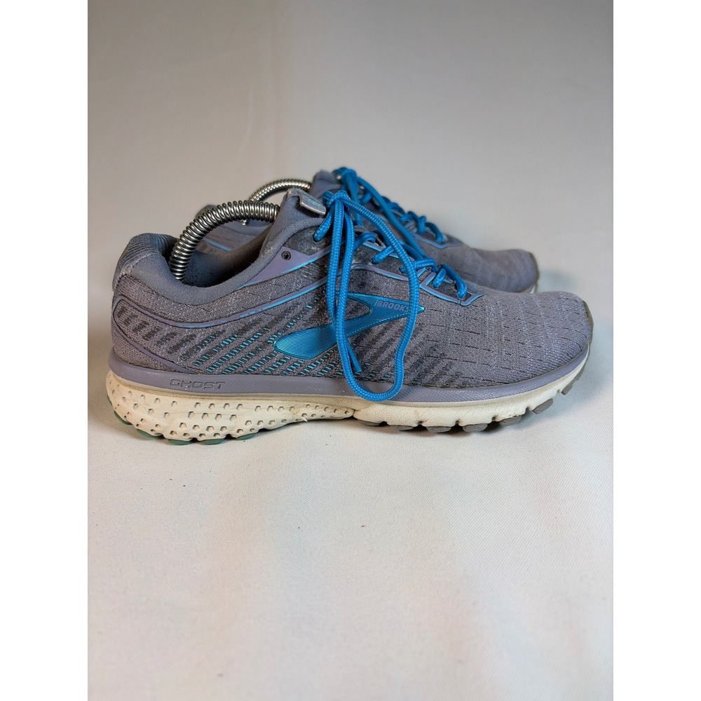 Brooks Ghost 12 Womens Running Shoes Grey Blue 1202991B054 Size 6.5